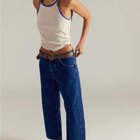 Free People Denim - Free People Deep Trance Dark Blue Boyfriend Jeans